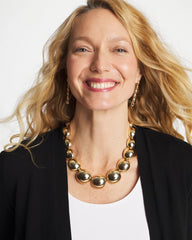 Gold Gold Pebble Collar Necklace