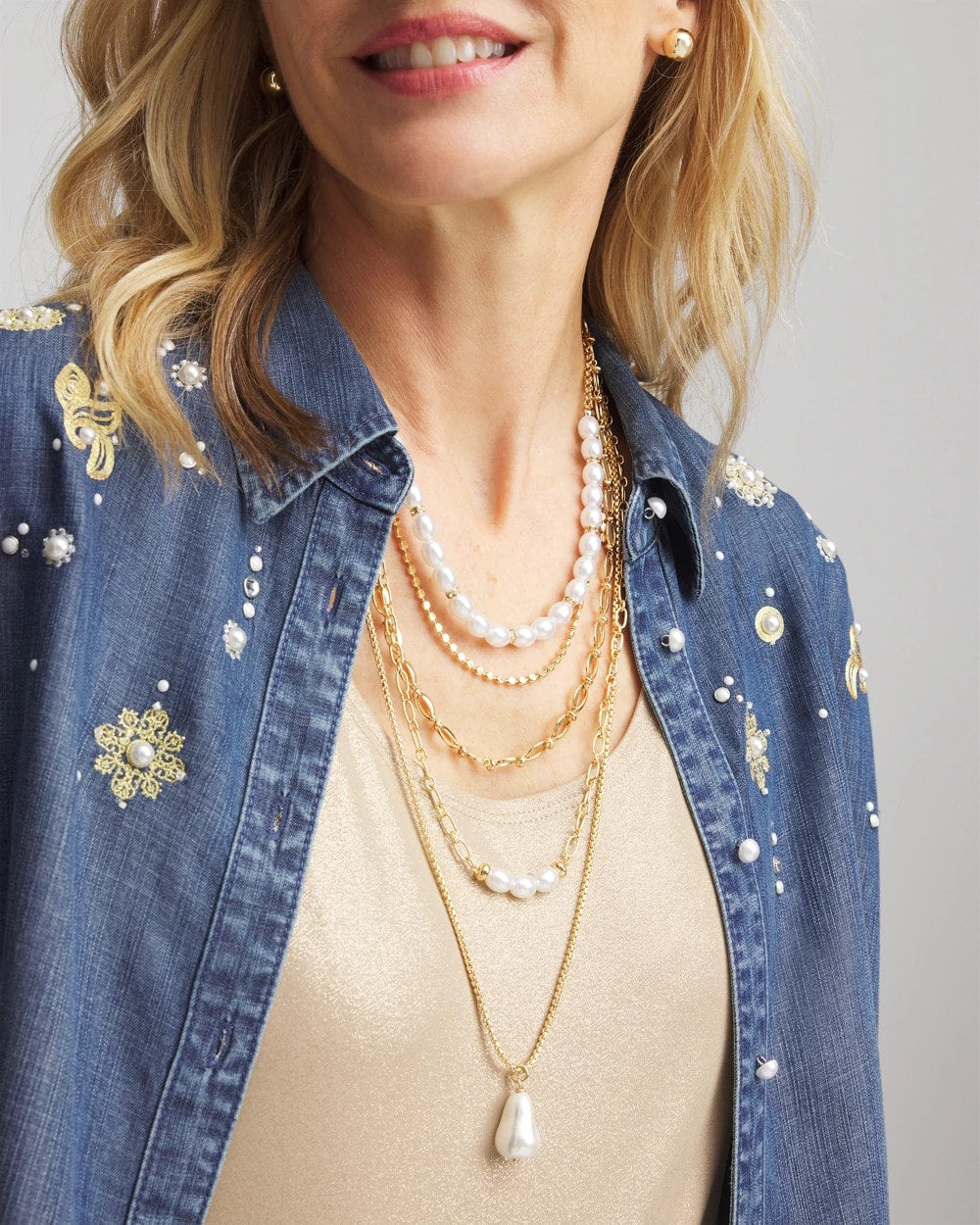 Pearl Convertible Pearl Multistrand Necklace
