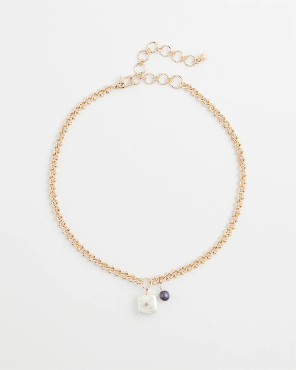 Gold Freshwater Pearl Pendant Necklace
