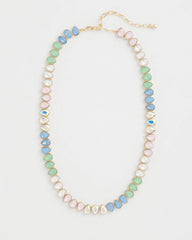 Multi Teardrop Tennis Necklace