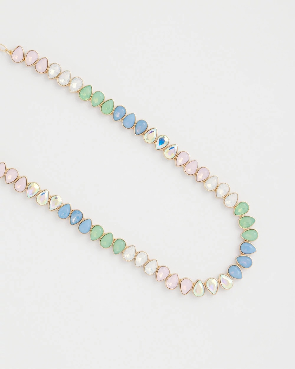 Multi Teardrop Tennis Necklace