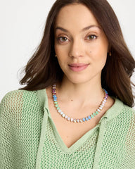 Multi Teardrop Tennis Necklace