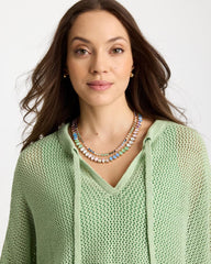 Multi Teardrop Tennis Necklace