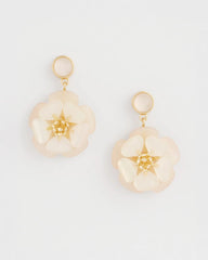 Neutral Neutral Flower Drop Earrings