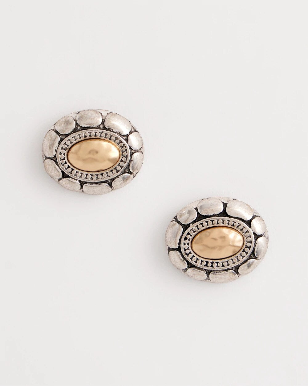 Turquoise Mixed Metal Stud Earrings