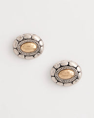 Turquoise Mixed Metal Stud Earrings