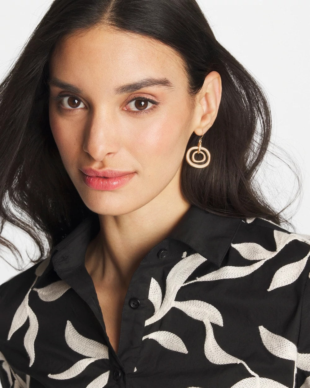 Gold Gold Tone Drop Pendant Earrings
