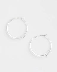 Silver Cassie Silver-Tone Hoop Earrings