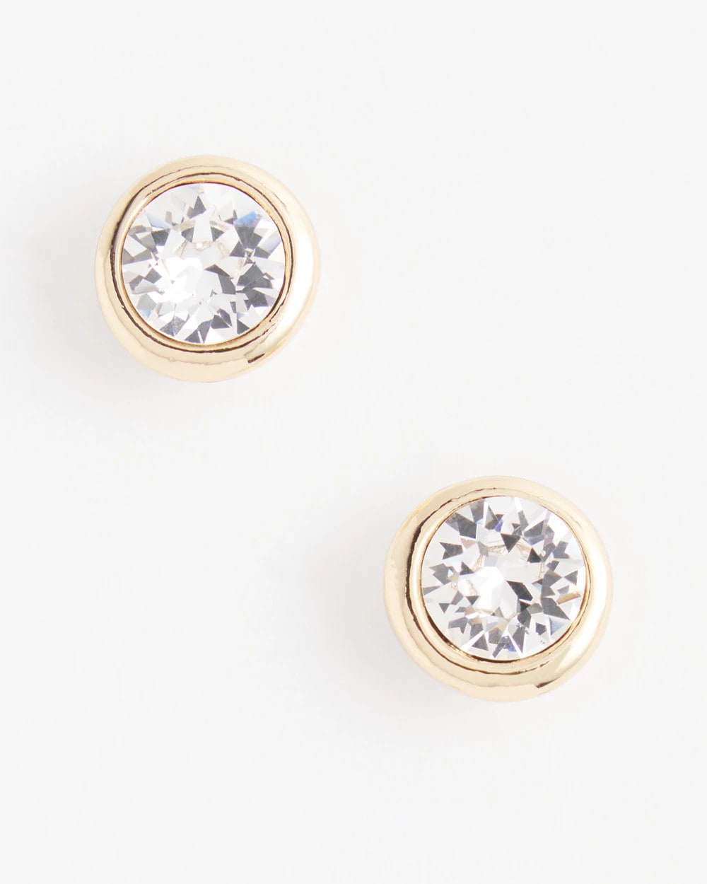Gold Gold Tone Crystal Stud Earrings