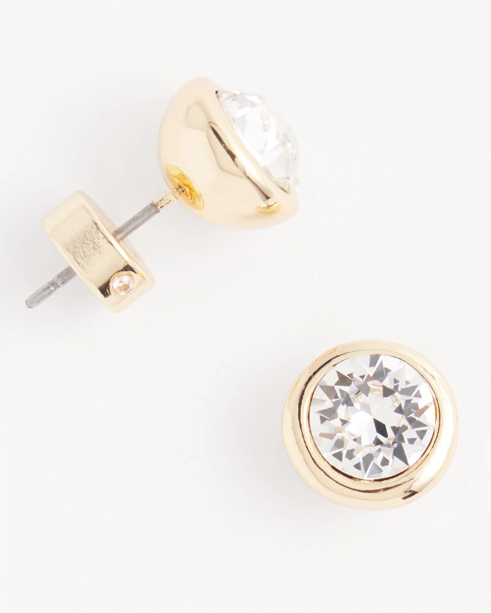 Gold Gold Tone Crystal Stud Earrings