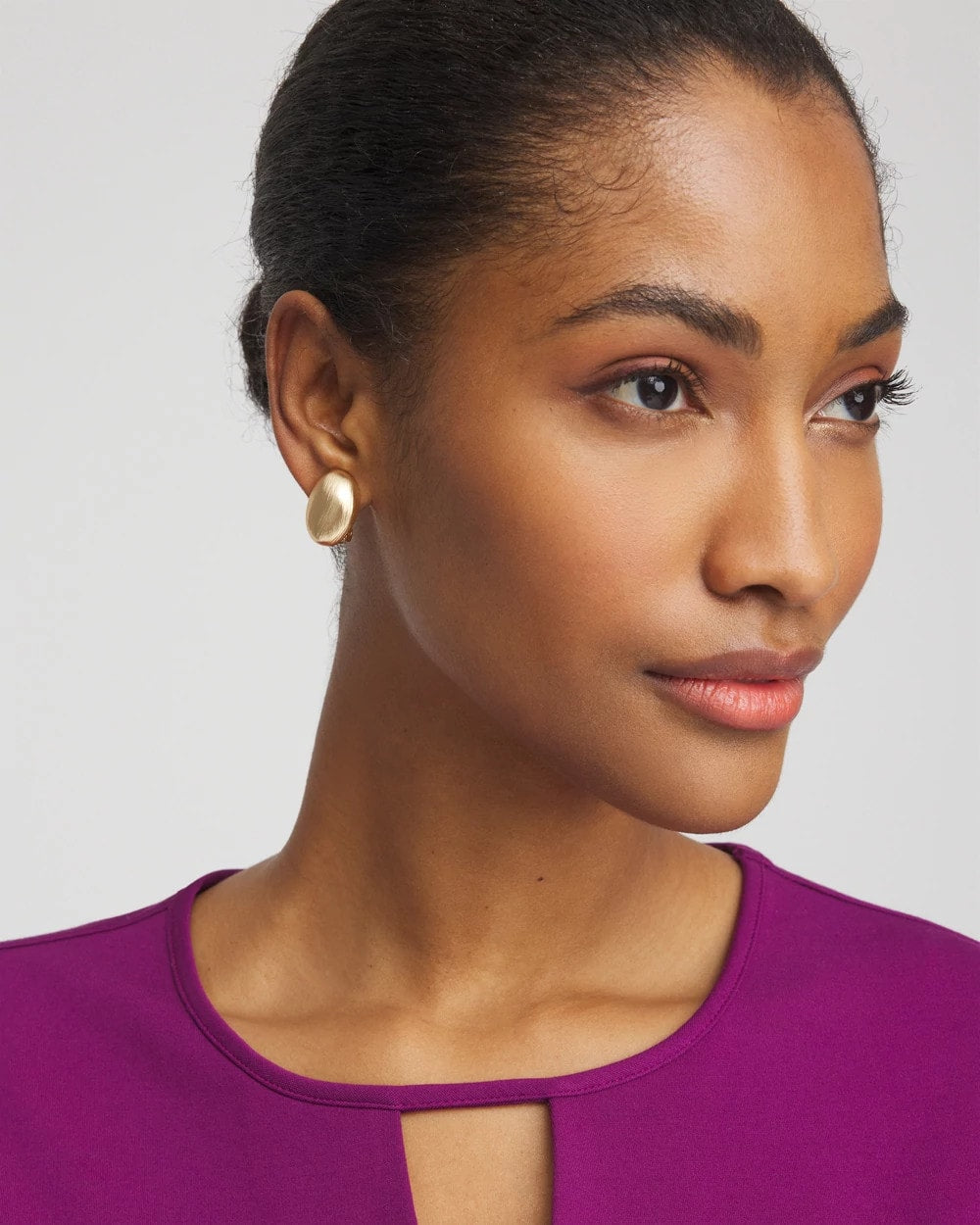 Gold No Droop™ Gold Stud Clip-On Earrings