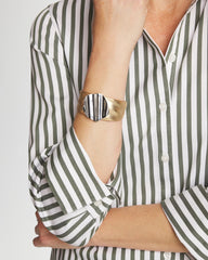 Mixed Metals Mixed Metal Crinkle Cuff
