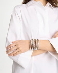 Silver Silver Island Metals Cuff Bracelet