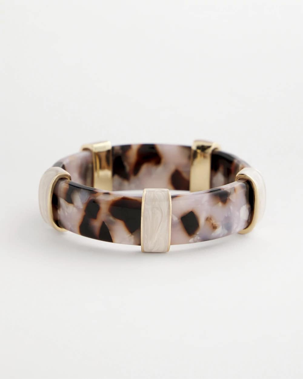 Neutral Tortoise Spider Lily Stretch Bangle