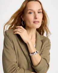 Neutral Tortoise Spider Lily Stretch Bangle